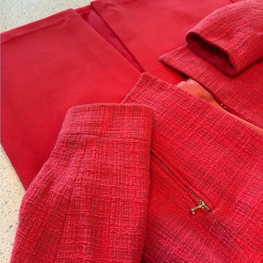 Ann Taylor Coral Blazer with Texture - Picture 9 of 10